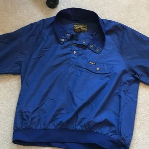 Eddie Bauer Quarter Button Blue Windbreaker